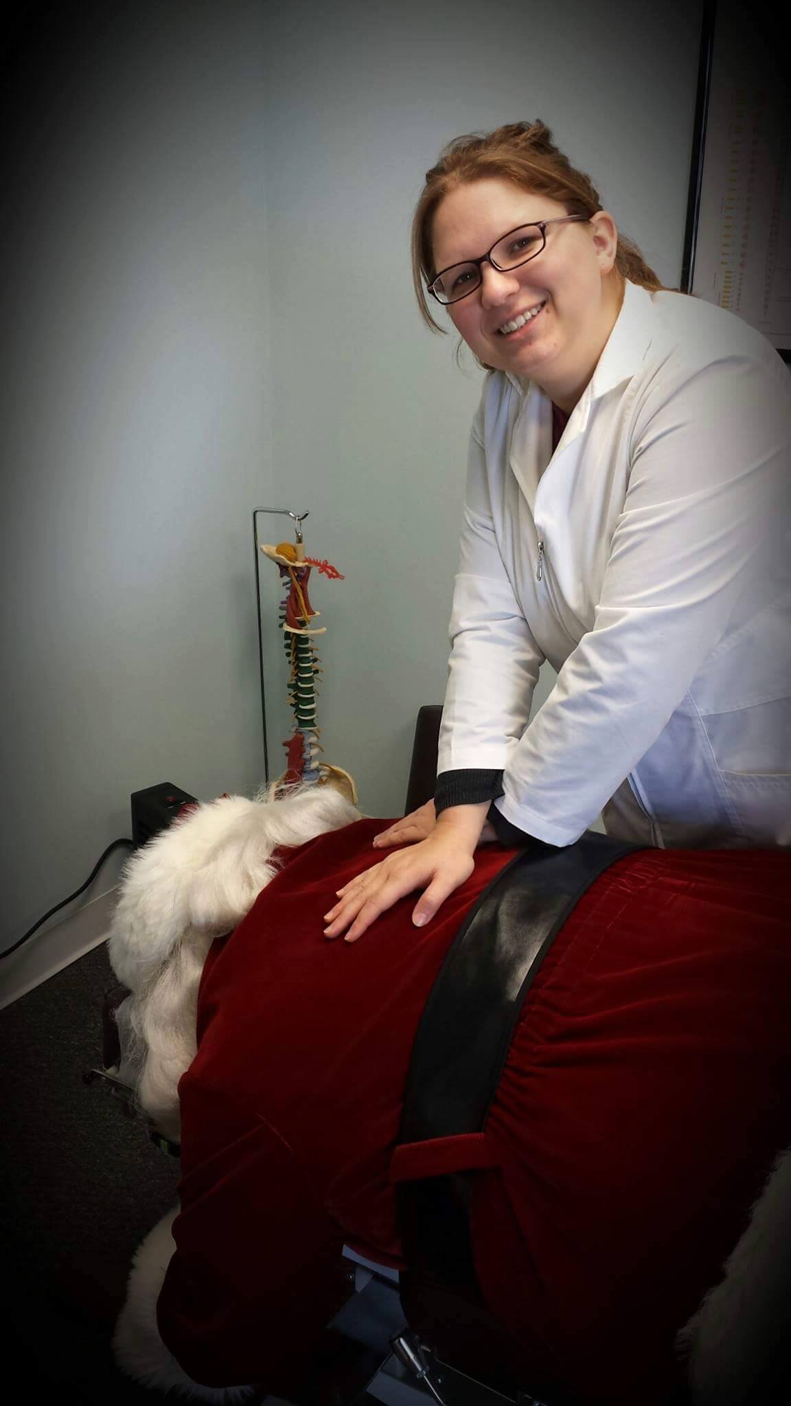 Santa Chiropractic Adjustment Dr. Megan Goss