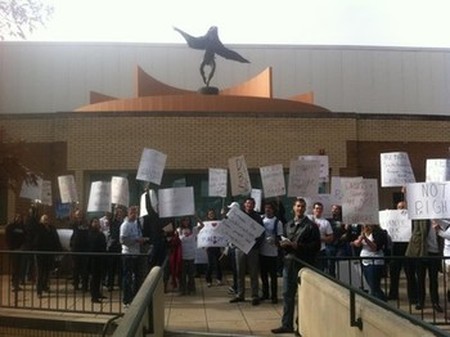Student Protesters at Life Univesity - Photo courtesy of Mike Moratto