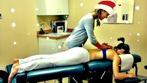 Santa Hat Chiropractic Adjustment
